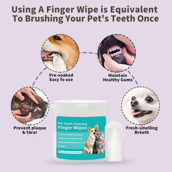 QuickClean Pet Finger Toothbrush Kit
