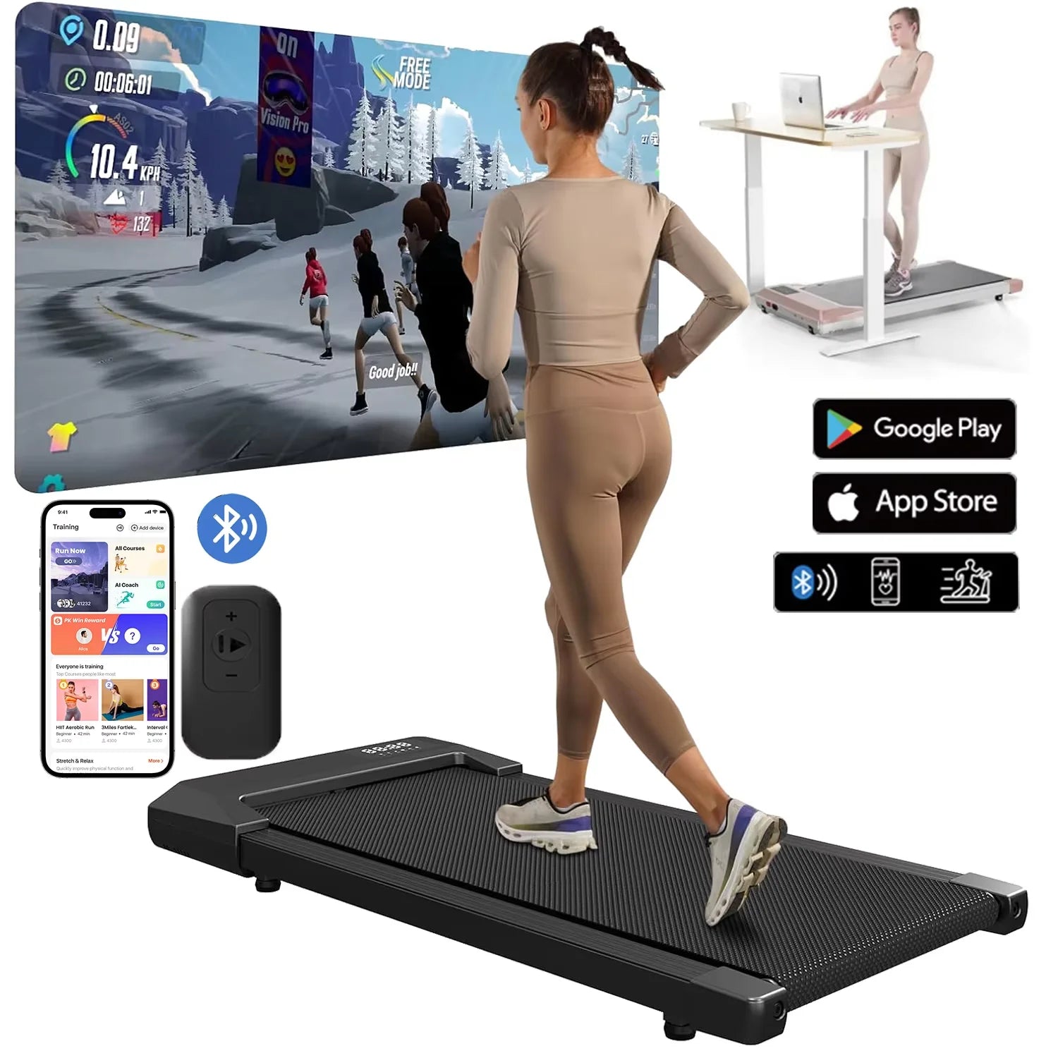 StrideFit Pro Compact Home Treadmill